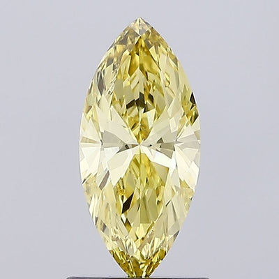 0.86ct Fancy Intense Yellow Marquise Lab-Grown Diamond | IGI Certified