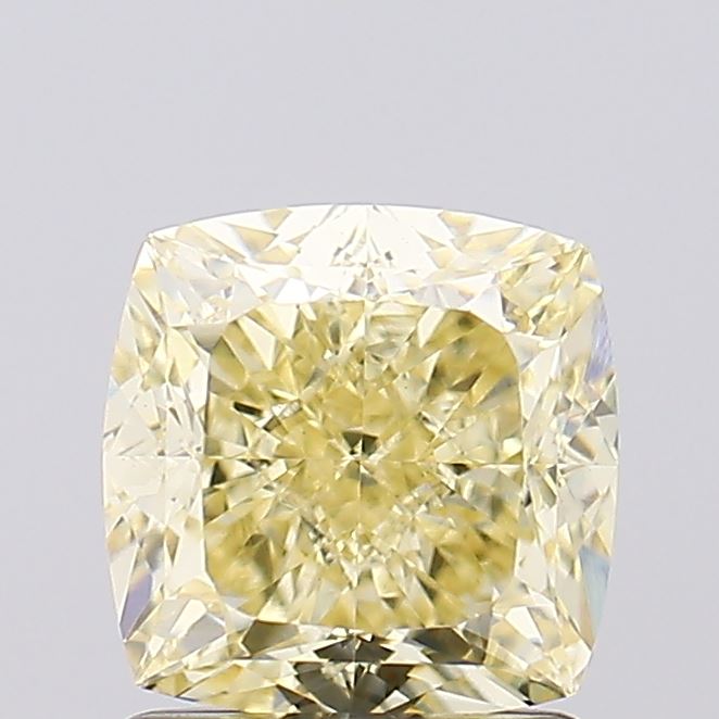 1.61ct Cushion Light Yellow VS1 Lab-Grown Diamond