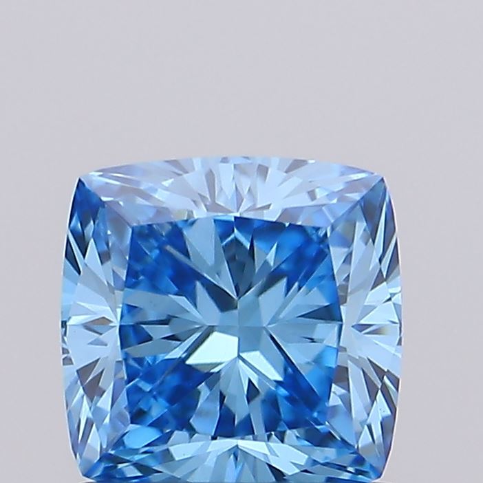 0.67ct Fancy Vivid Blue CUSHION Lab-Grown Diamond | IGI Certified