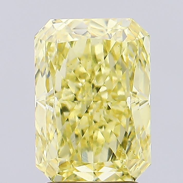 3.07ct Radiant Fancy Intense Yellow VS1 Lab-Grown Diamond