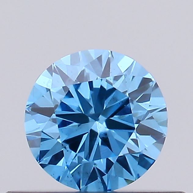 0.3ct Fancy Vivid Blue ROUND Lab-Grown Diamond | IGI Certified