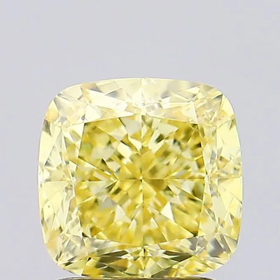 2.32ct Cushion Fancy Intense Yellow VS1 Lab-Grown Diamond