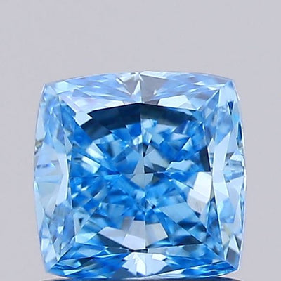 0.99ct Fancy Vivid Blue CUSHION Lab-Grown Diamond | IGI Certified