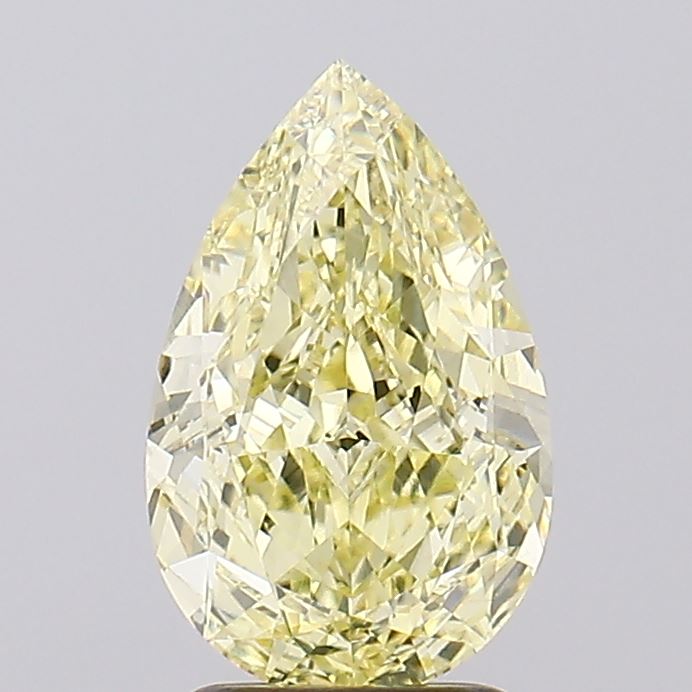 2.58ct Pear Fancy Intense Yellow VVS2 Lab-Grown Diamond