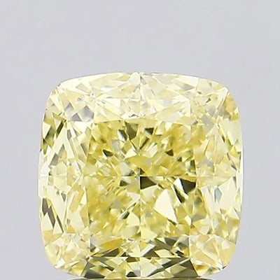 2.68ct Cushion Fancy Intense Yellow VVS2 Lab-Grown Diamond
