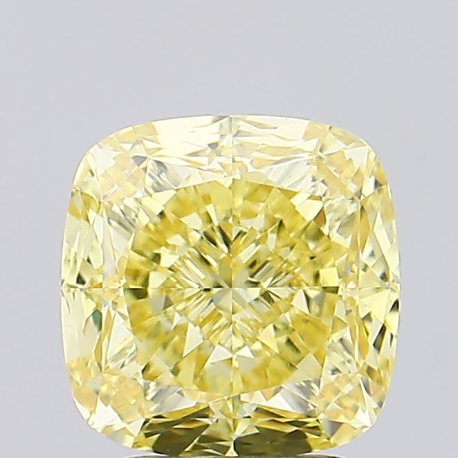 3.58ct Cushion Fancy Intense Yellow VVS2 Lab-Grown Diamond