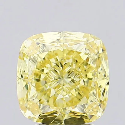 3.58ct Cushion Fancy Intense Yellow VVS2 Lab-Grown Diamond
