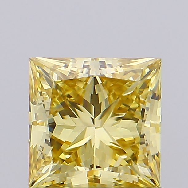 0.9ct Fancy Yellow Princess Lab-Grown Diamond | IGI Certified