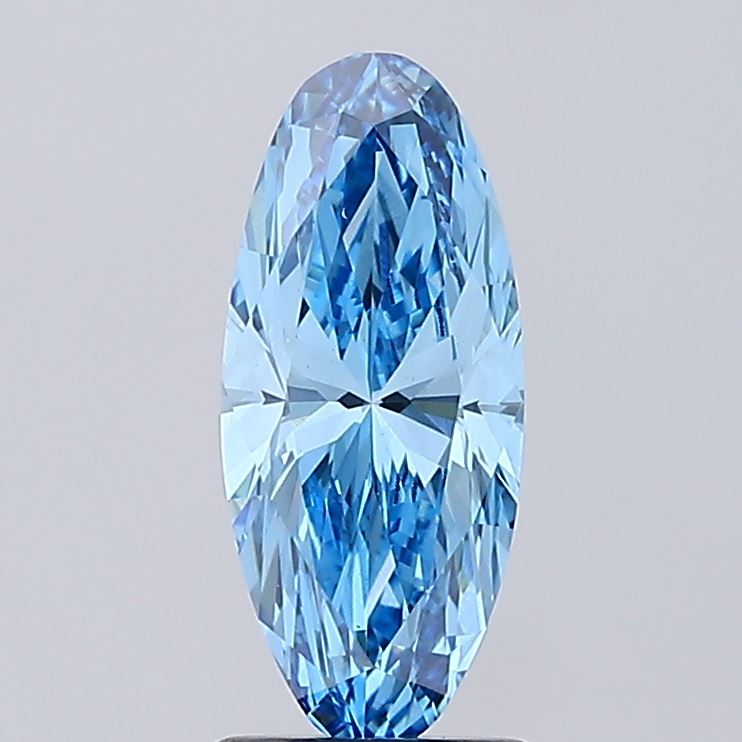 1.92ct Fancy Vivid Blue Oval Lab-Grown Diamond | IGI Certified