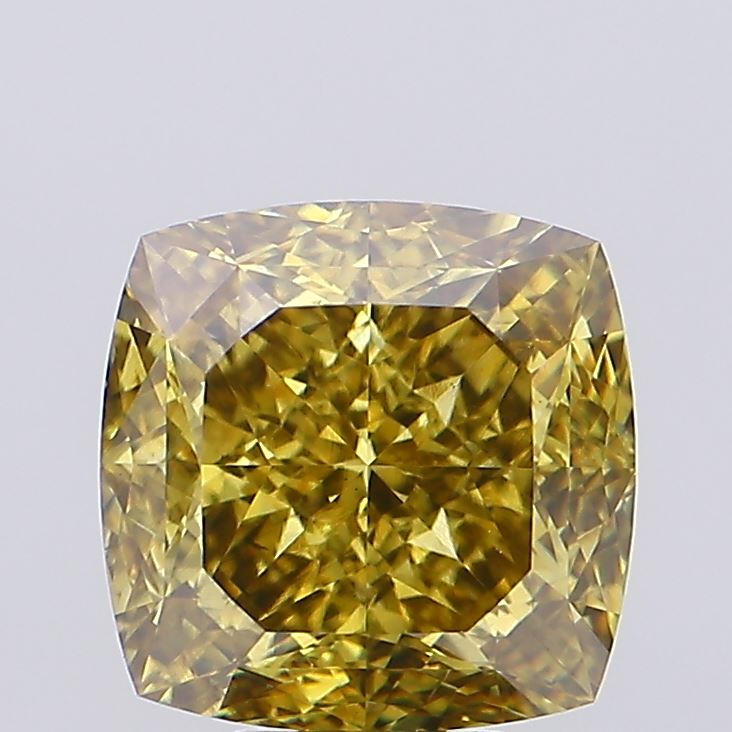 8.05ct Fancy Intense Yellow CUSHION Lab-Grown Diamond | IGI Certified