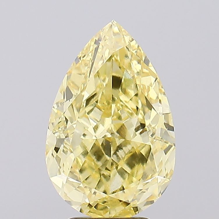5.22ct Pear Fancy Intense Yellow VS1 Lab-Grown Diamond