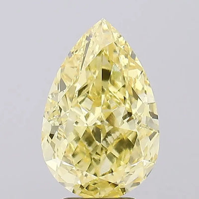 5.22ct Pear Fancy Intense Yellow VS1 Lab-Grown Diamond