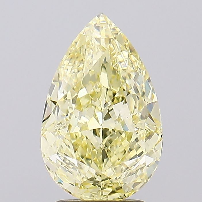 3.05ct Pear Fancy Intense Yellow VS1 Lab-Grown Diamond