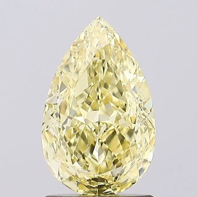 1.56ct Pear Fancy Intense Yellow VS1 Lab-Grown Diamond