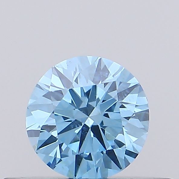 0.26ct Fancy Vivid Blue ROUND Lab-Grown Diamond | IGI Certified