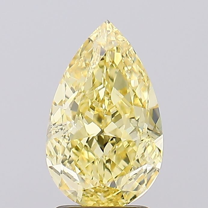 2.50ct Pear Fancy Intense Yellow VVS2 Lab-Grown Diamond
