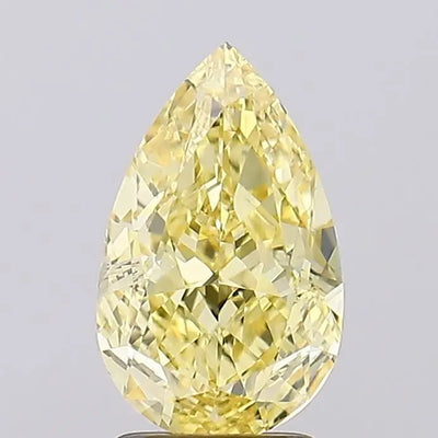 2.50ct Pear Fancy Intense Yellow VVS2 Lab-Grown Diamond
