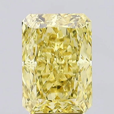 4.32ct Radiant Fancy Intense Yellow VS2 Lab-Grown Diamond