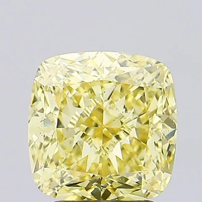3.23ct Cushion Fancy Intense Yellow VS2 Lab-Grown Diamond