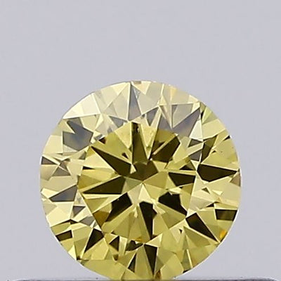 0.26ct Fancy Intense Yellow ROUND Lab-Grown Diamond | IGI Certified