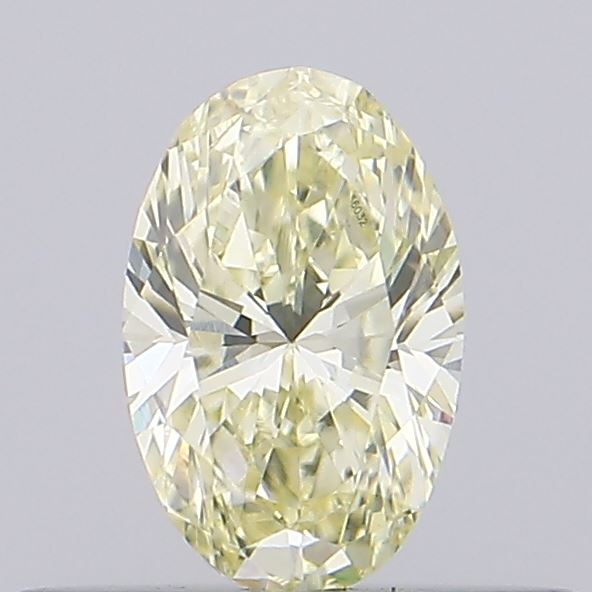 0.32ct Fancy Light Yellow Oval Lab-Grown Diamond | IGI Certified