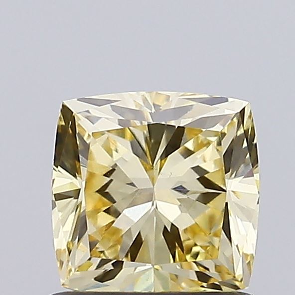 1.07ct Fancy Yellow CUSHION Lab-Grown Diamond | IGI Certified