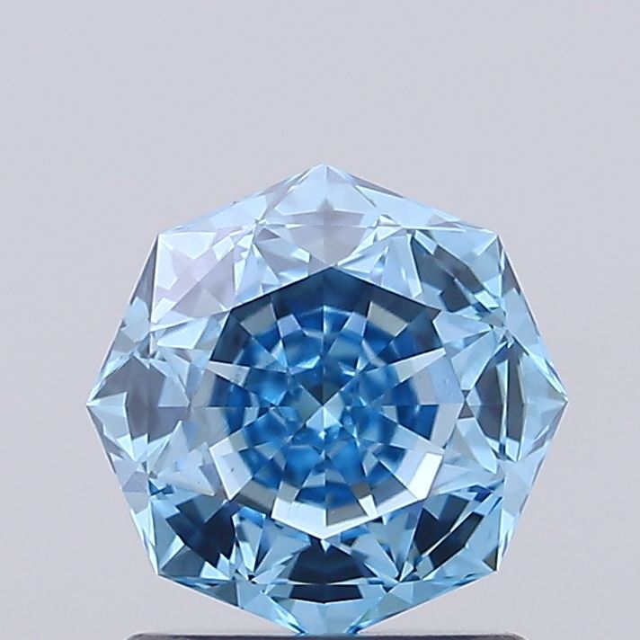 1.03ct Fancy Vivid Blue OCTAGONAL Lab-Grown Diamond | IGI Certified