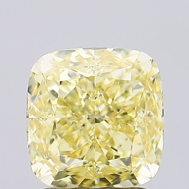 2.25ct Cushion Fancy Intense Yellow VS1 Lab-Grown Diamond