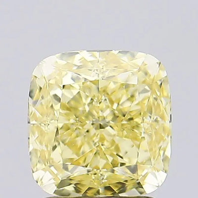 2.25ct Cushion Fancy Intense Yellow VS1 Lab-Grown Diamond